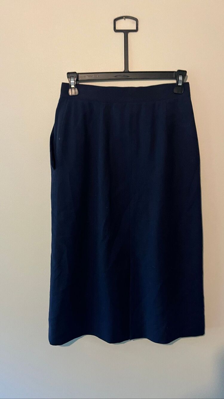 Dior Navy Pencil Skirt - Picture 2 of 7